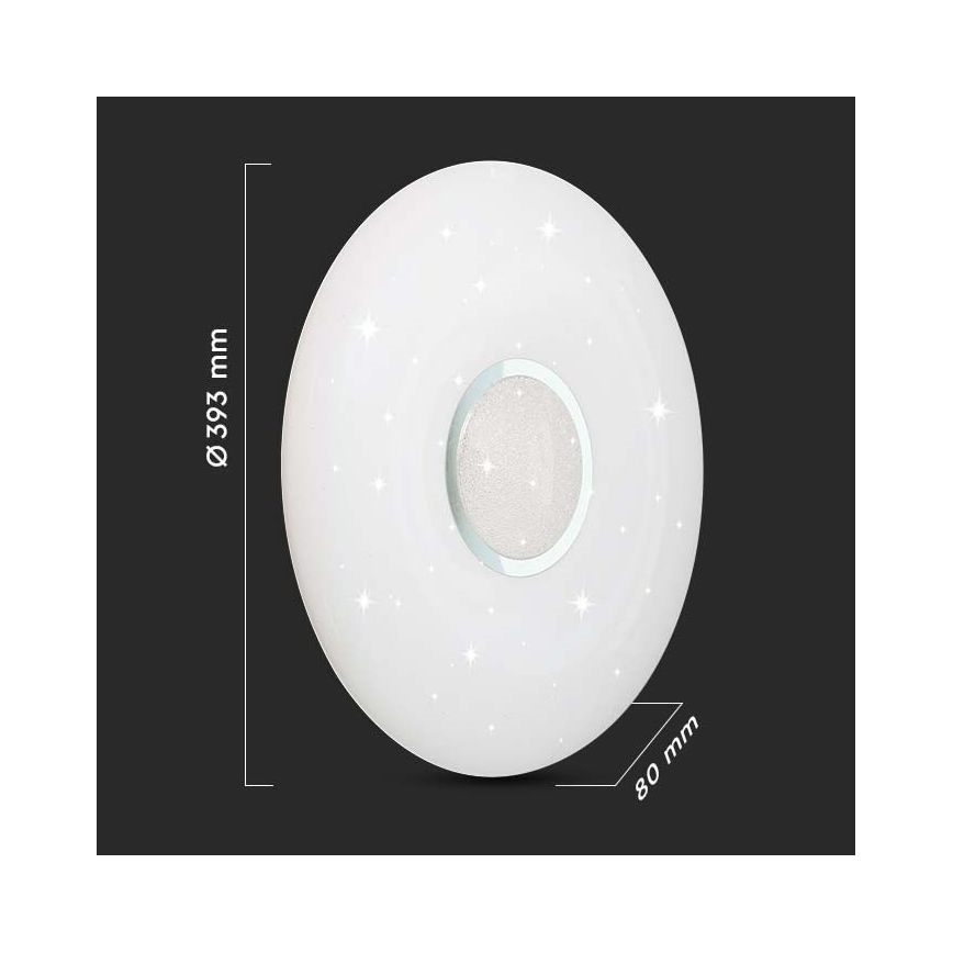 LED Plafon ściemnialny LED/40W/230V 3000/4000/6500K + zdalne sterowanie