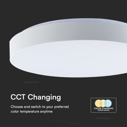 LED Plafon ściemnialny LED/40W/230V 3000-6500K 39,5 cm biały + pilot zdalnego sterowania