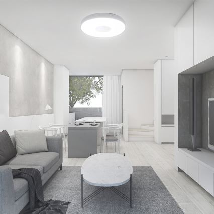 LED Plafon ściemnialny LED/40W/230V 3000-6500K 39 cm biały + pilot zdalnego sterowania