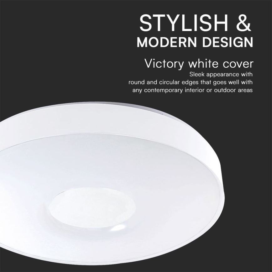 LED Plafon ściemnialny LED/40W/230V 3000-6500K 39 cm biały + pilot zdalnego sterowania