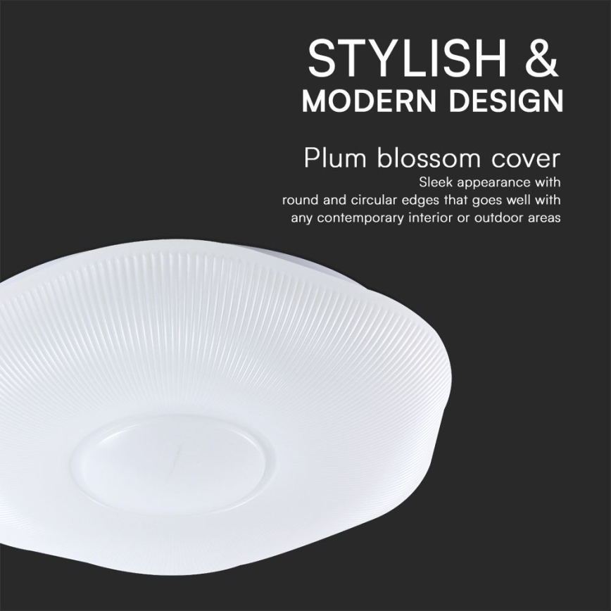 LED Plafon ściemnialny LED/40W/230V 3000-6500K 40 cm biały + pilot zdalnego sterowania