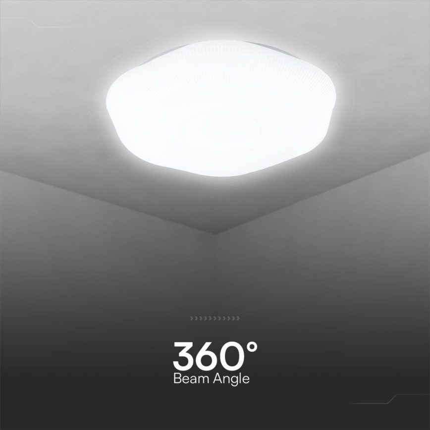 LED Plafon ściemnialny LED/40W/230V 3000-6500K 40 cm biały + pilot zdalnego sterowania