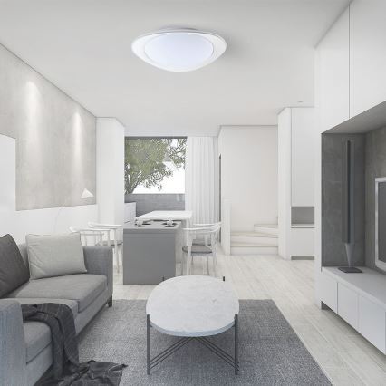 LED Plafon ściemnialny LED/40W/230V 3000-6500K 45 cm biały + pilot zdalnego sterowania