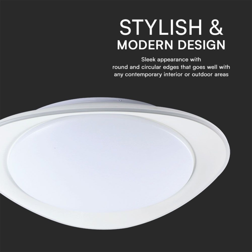 LED Plafon ściemnialny LED/40W/230V 3000-6500K 45 cm biały + pilot zdalnego sterowania
