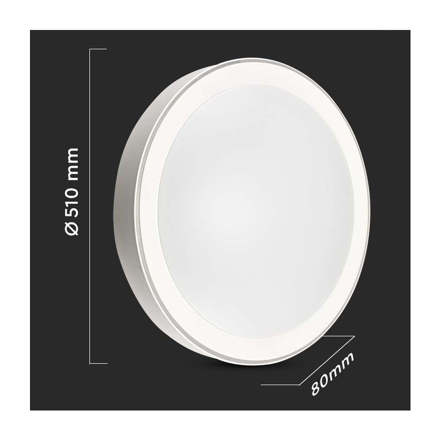 LED Plafon ściemnialny LED/40W/230V 3000K/4000K/6500K śr. 51 cm + pilot zdalnego sterowania