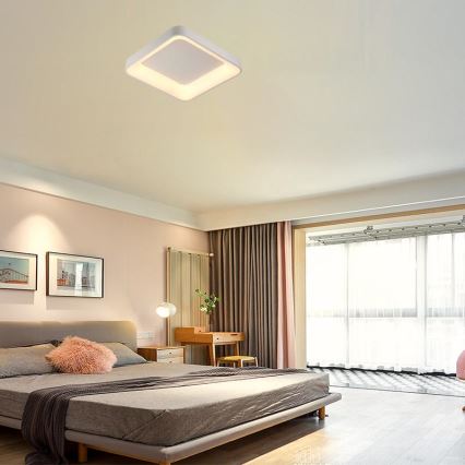 LED Plafon ściemnialny LED/45W/230V 3000-6500K biała + pilot zdalnego sterowania