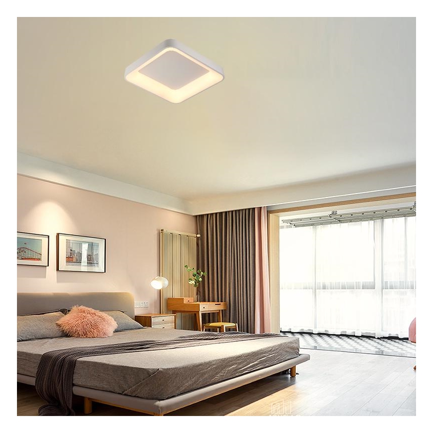 LED Plafon ściemnialny LED/45W/230V 3000-6500K biała + pilot zdalnego sterowania