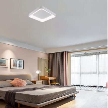 LED Plafon ściemnialny LED/45W/230V 3000-6500K biała + pilot zdalnego sterowania