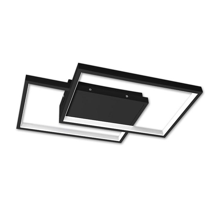 LED Plafon ściemnialny LED/45W/230V 3000-6500K czarny + zdalne sterowanie