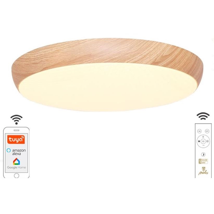 LED Plafon ściemnialny LED/48W/230V 2700-6500K Wi-Fi Tuya + pilot zdalnego sterowania