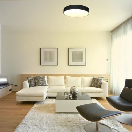 LED Plafon ściemnialny LED/50W/230V 3000-6500K czarny + pilot zdalnego sterowania