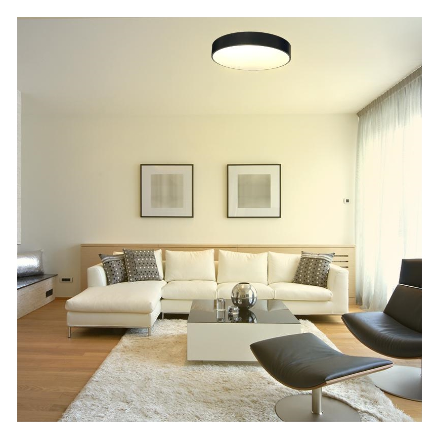 LED Plafon ściemnialny LED/50W/230V 3000-6500K czarny + pilot zdalnego sterowania