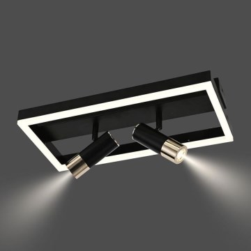 LED Plafon ściemnialny LED/50W/230V 3000-6500K czarny + pilot zdalnego sterowania