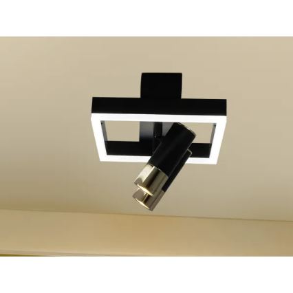 LED Plafon ściemnialny LED/50W/230V 3000-6500K czarny + pilot zdalnego sterowania