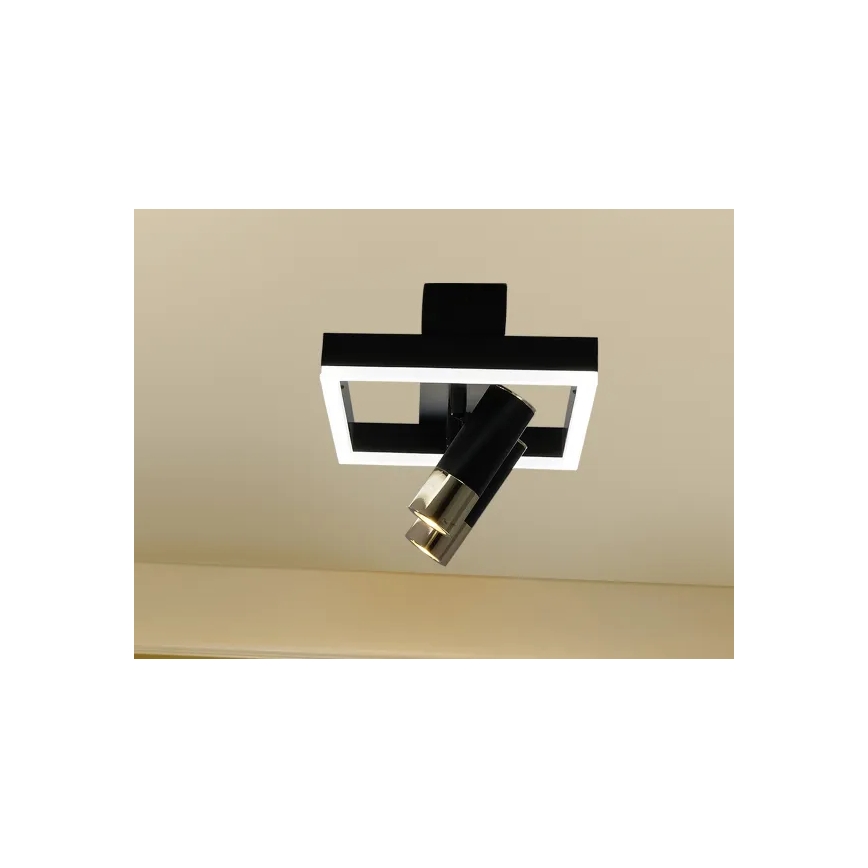 LED Plafon ściemnialny LED/50W/230V 3000-6500K czarny + pilot zdalnego sterowania