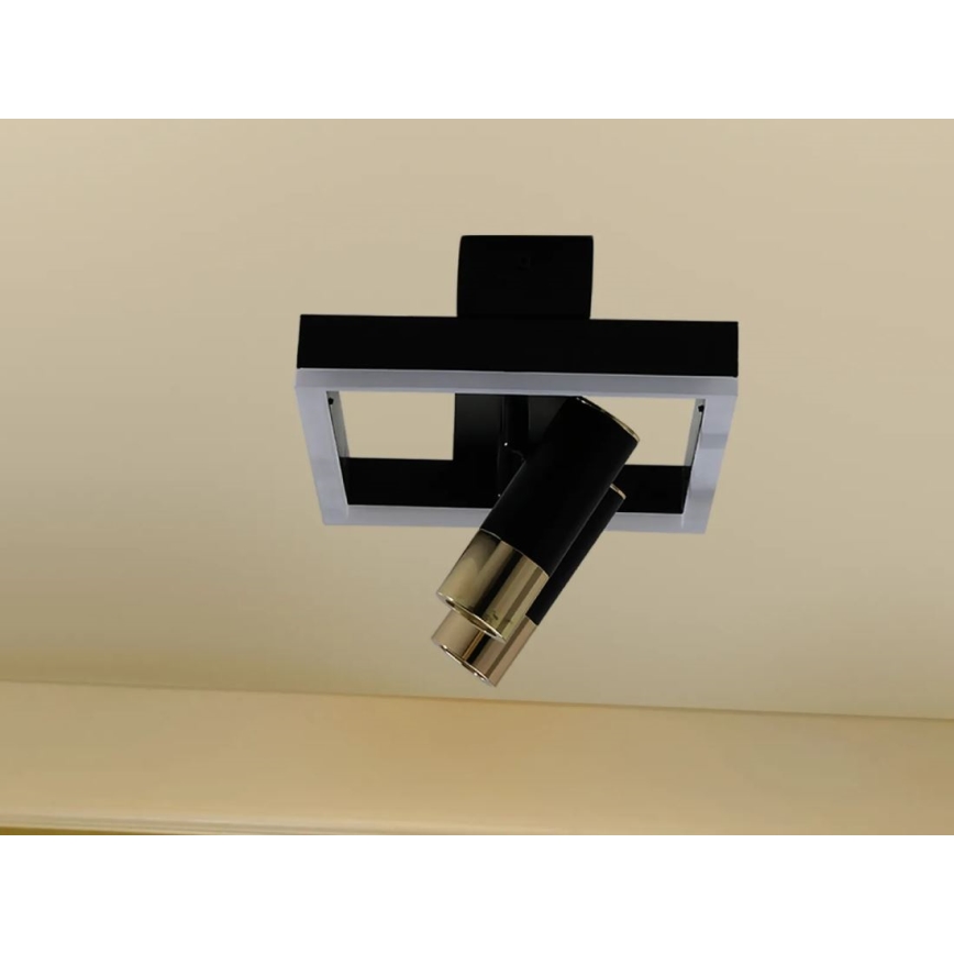 LED Plafon ściemnialny LED/50W/230V 3000-6500K czarny + pilot zdalnego sterowania