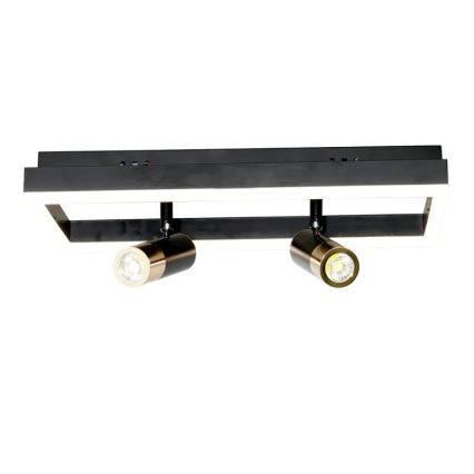 LED Plafon ściemnialny LED/50W/230V 3000-6500K czarny + pilot zdalnego sterowania