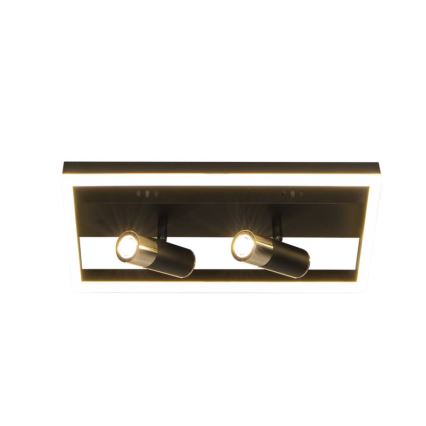 LED Plafon ściemnialny LED/50W/230V 3000-6500K czarny + pilot zdalnego sterowania