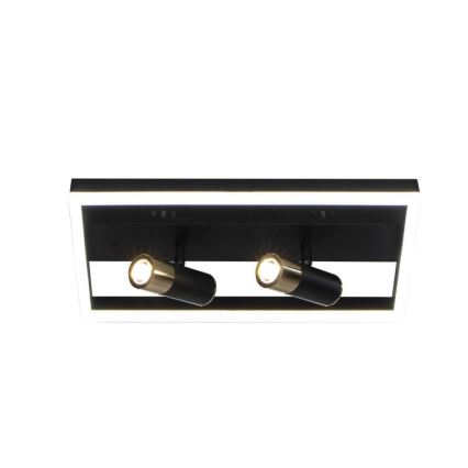 LED Plafon ściemnialny LED/50W/230V 3000-6500K czarny + pilot zdalnego sterowania