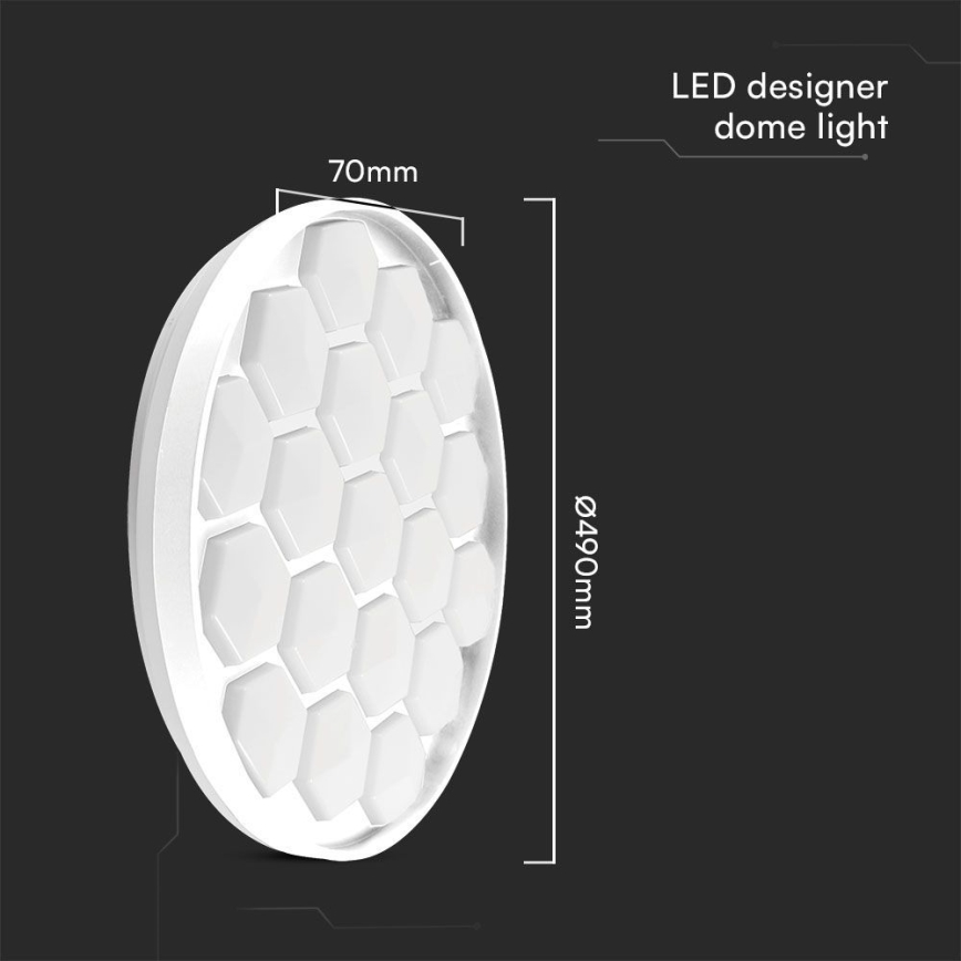 LED Plafon ściemnialny LED/60W/230V 3000/4000/6500K + zdalne sterowanie
