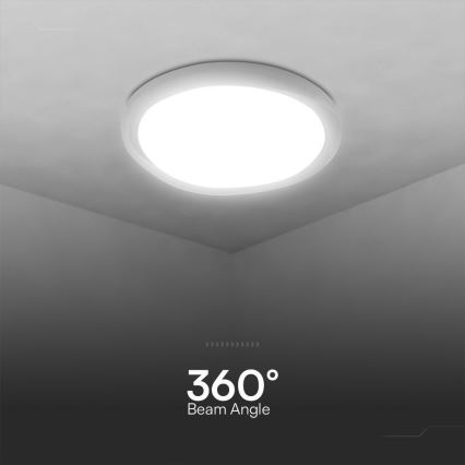 LED Plafon ściemnialny LED/60W/230V 3000-6500K 49,2 cm biały + pilot zdalnego sterowania