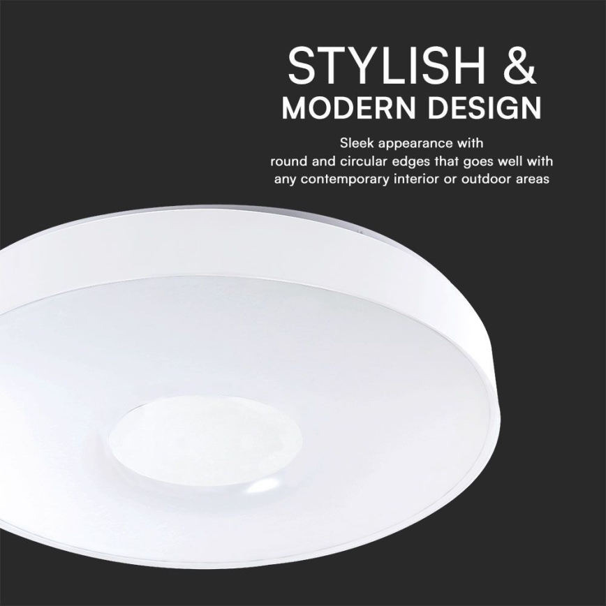 LED Plafon ściemnialny LED/60W/230V 3000-6500K 49,5 cm biały + pilot zdalnego sterowania