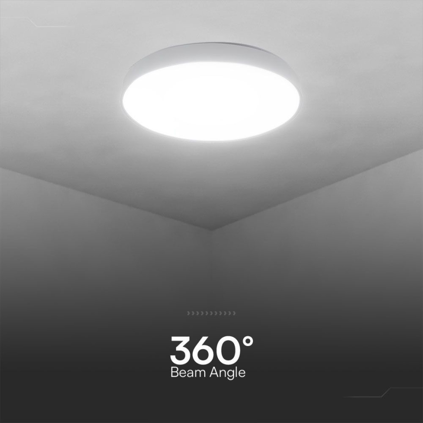 LED Plafon ściemnialny LED/60W/230V 3000-6500K 49,5 cm biały + pilot zdalnego sterowania