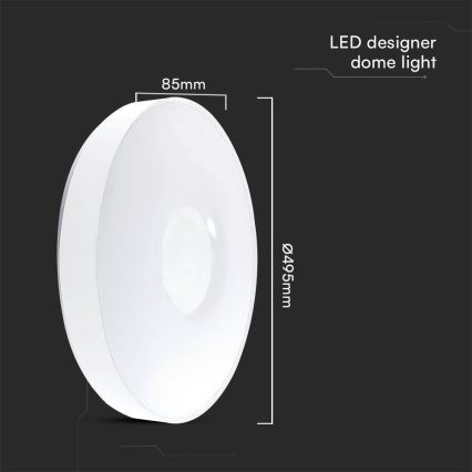 LED Plafon ściemnialny LED/60W/230V 3000-6500K 49,5 cm biały + pilot zdalnego sterowania