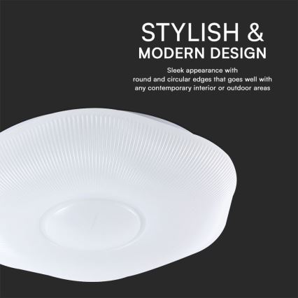 LED Plafon ściemnialny LED/60W/230V 3000-6500K 50 cm biały + pilot zdalnego sterowania
