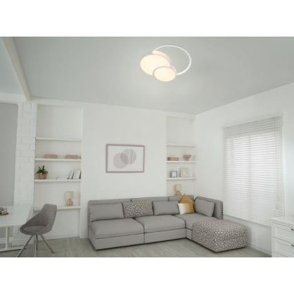 LED Plafon ściemnialny LED/60W/230V 3000-6500K biały + pilot zdalnego sterowania