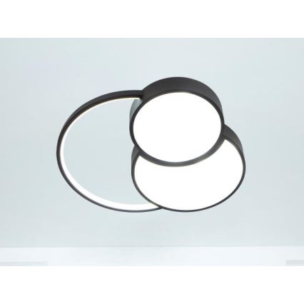 LED Plafon ściemnialny LED/60W/230V 3000-6500K czarny + pilot zdalnego sterowania