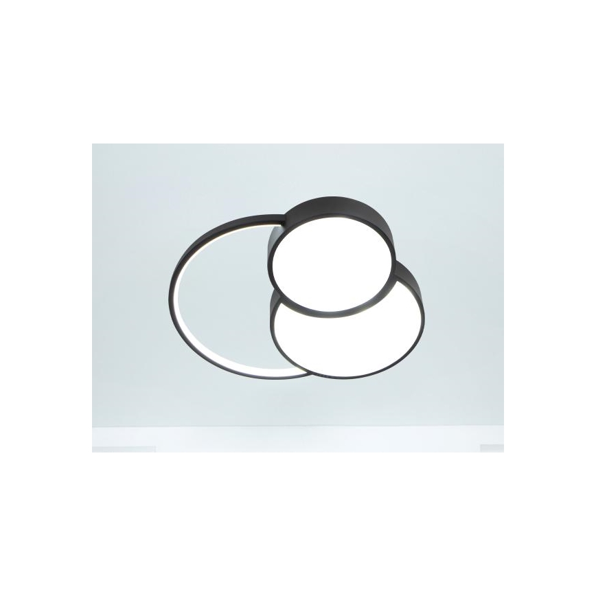 LED Plafon ściemnialny LED/60W/230V 3000-6500K czarny + pilot zdalnego sterowania