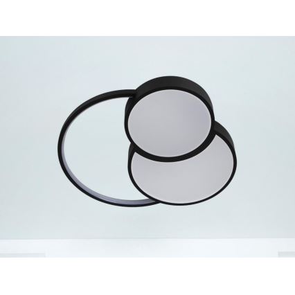 LED Plafon ściemnialny LED/60W/230V 3000-6500K czarny + pilot zdalnego sterowania