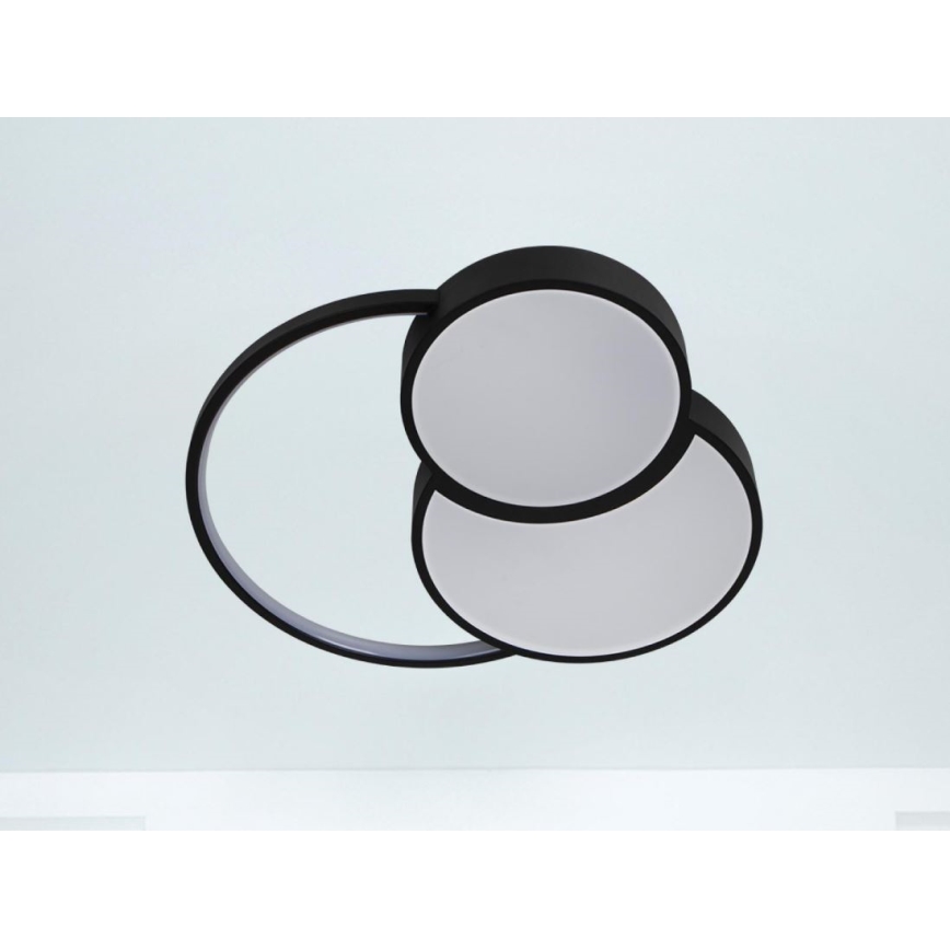 LED Plafon ściemnialny LED/60W/230V 3000-6500K czarny + pilot zdalnego sterowania