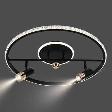 LED Plafon ściemnialny LED/60W/230V 3000-6500K czarny + pilot zdalnego sterowania