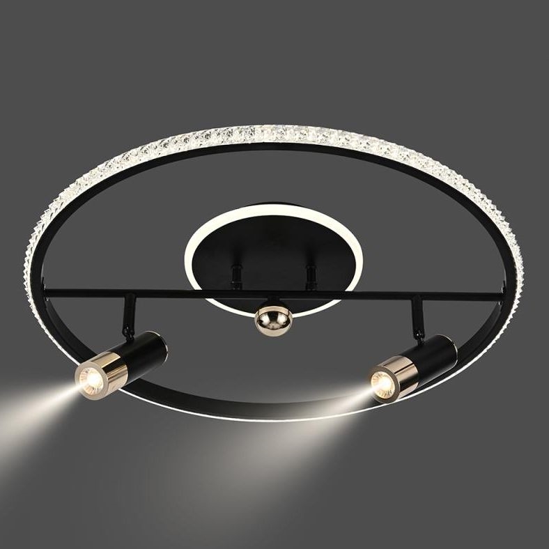 LED Plafon ściemnialny LED/60W/230V 3000-6500K czarny + pilot zdalnego sterowania