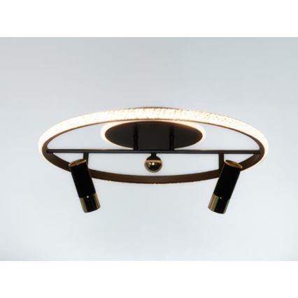 LED Plafon ściemnialny LED/60W/230V 3000-6500K czarny + pilot zdalnego sterowania