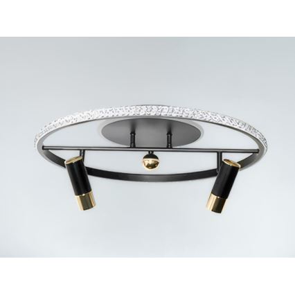 LED Plafon ściemnialny LED/60W/230V 3000-6500K czarny + pilot zdalnego sterowania