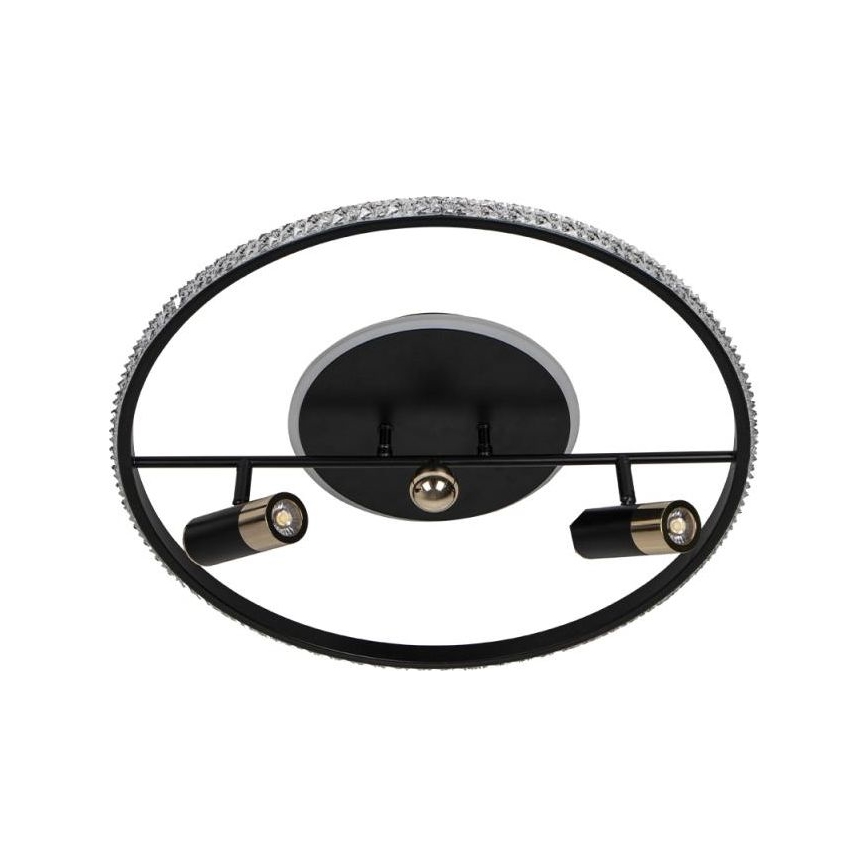 LED Plafon ściemnialny LED/60W/230V 3000-6500K czarny + pilot zdalnego sterowania