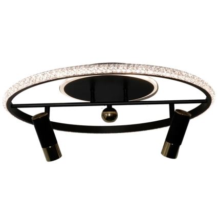 LED Plafon ściemnialny LED/60W/230V 3000-6500K czarny + pilot zdalnego sterowania