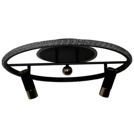 LED Plafon ściemnialny LED/60W/230V 3000-6500K czarny + pilot zdalnego sterowania