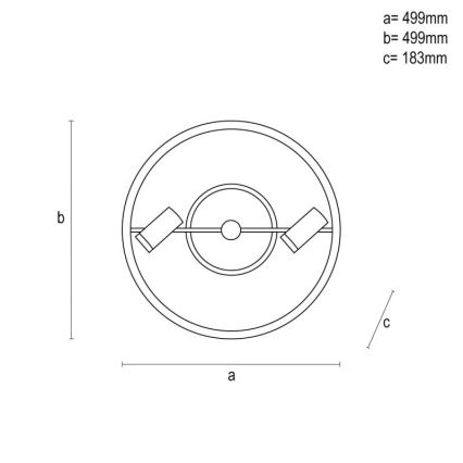 LED Plafon ściemnialny LED/60W/230V 3000-6500K czarny + pilot zdalnego sterowania