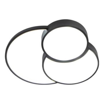 LED Plafon ściemnialny LED/60W/230V 3000-6500K czarny + pilot zdalnego sterowania