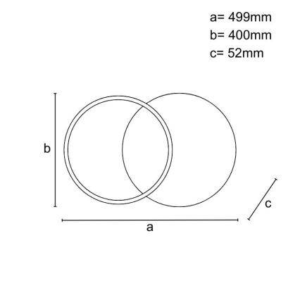 LED Plafon ściemnialny LED/60W/230V 3000-6500K + pilot zdalnego sterowania