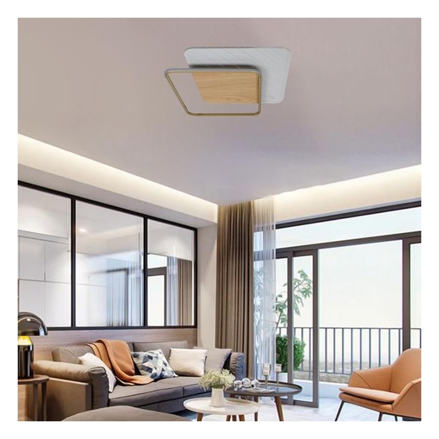 LED Plafon ściemnialny LED/60W/230V 3000-6500K + pilot zdalnego sterowania