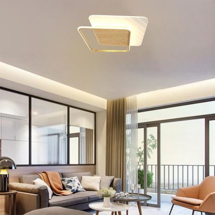LED Plafon ściemnialny LED/60W/230V 3000-6500K + pilot zdalnego sterowania