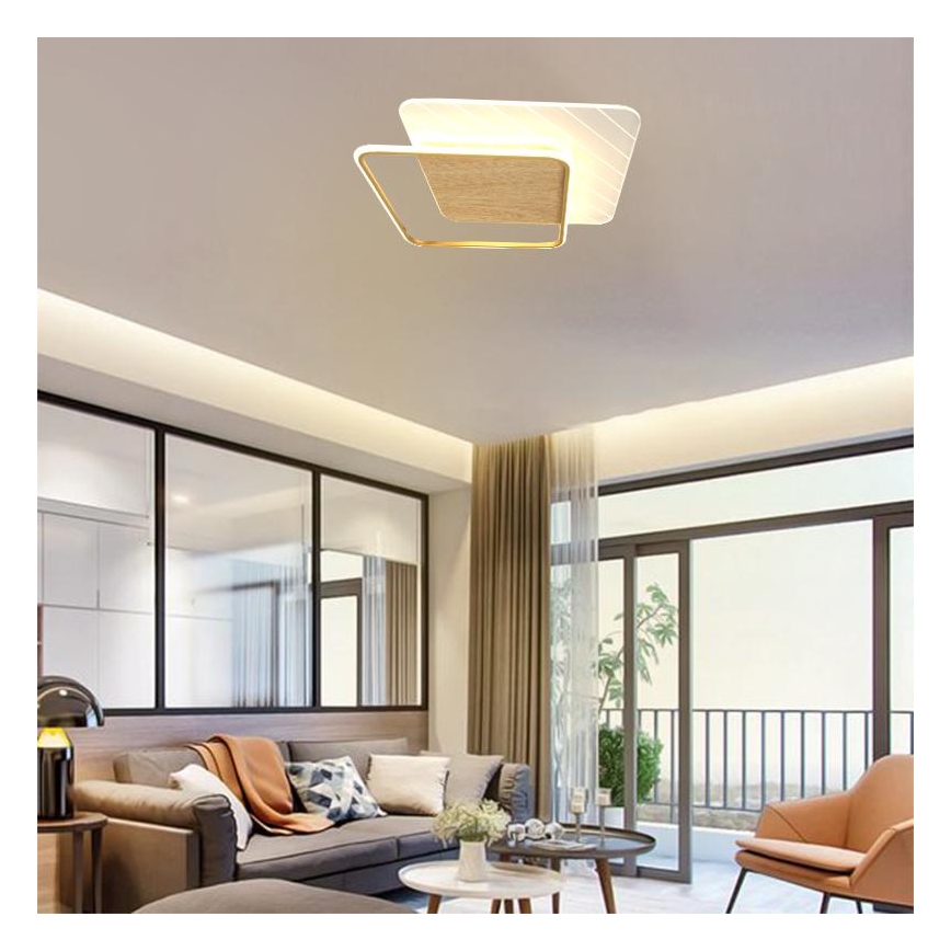 LED Plafon ściemnialny LED/60W/230V 3000-6500K + pilot zdalnego sterowania