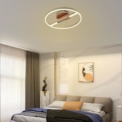 LED Plafon ściemnialny LED/60W/230V 3000-6500K + pilot zdalnego sterowania