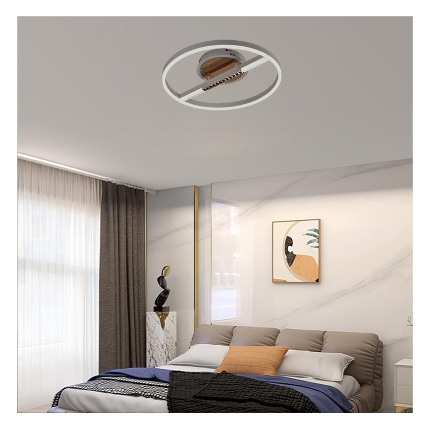 LED Plafon ściemnialny LED/60W/230V 3000-6500K + pilot zdalnego sterowania