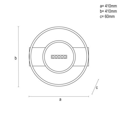 LED Plafon ściemnialny LED/60W/230V 3000-6500K + pilot zdalnego sterowania